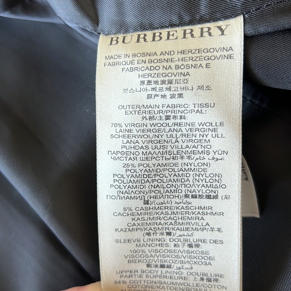 Burberry Brit Wool Coat Jacket Size 12 (EU46) - Picture 8 of 16